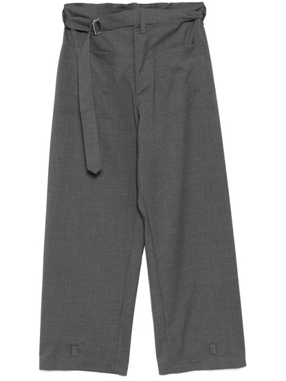 Belted Straight Trousers