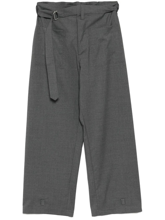 Belted Straight Trousers