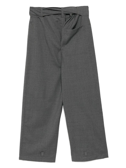 Belted Straight Trousers