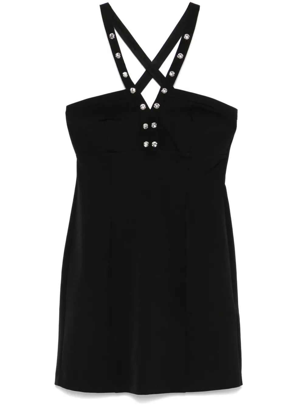 Rhinestone-Embellished Mini Dress