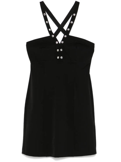 Rhinestone-Embellished Mini Dress