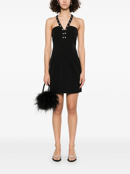 Rhinestone-Embellished Mini Dress