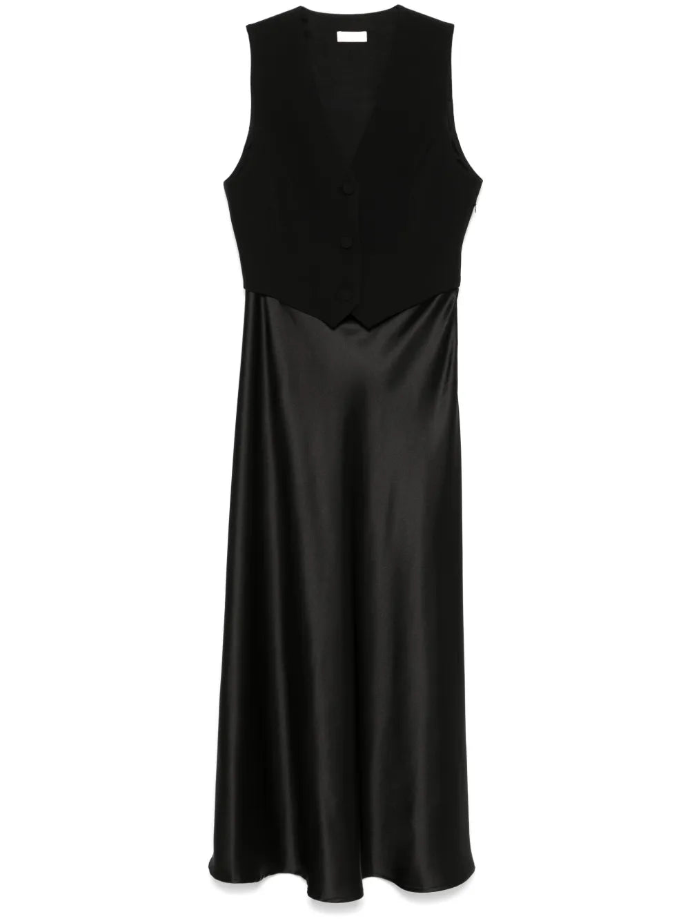 Waistcoat-Detail Maxi Dress