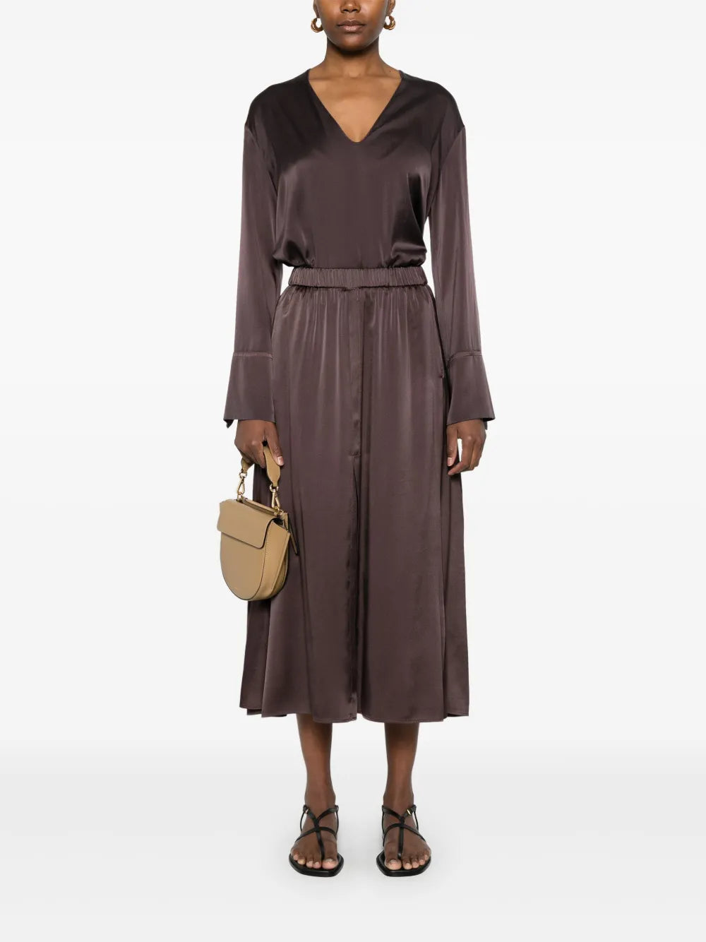 Satin Midi Skirt