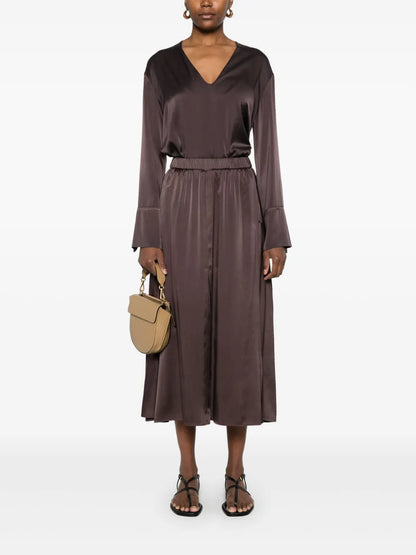 Satin Midi Skirt