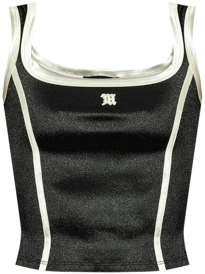 Logo Satin Tank Top