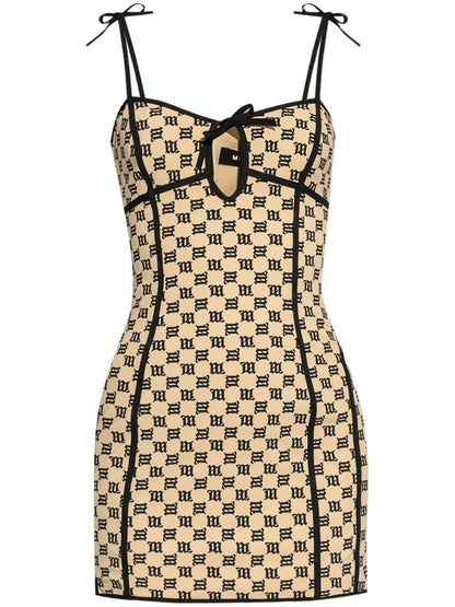 Monogram-Print Mini Dress