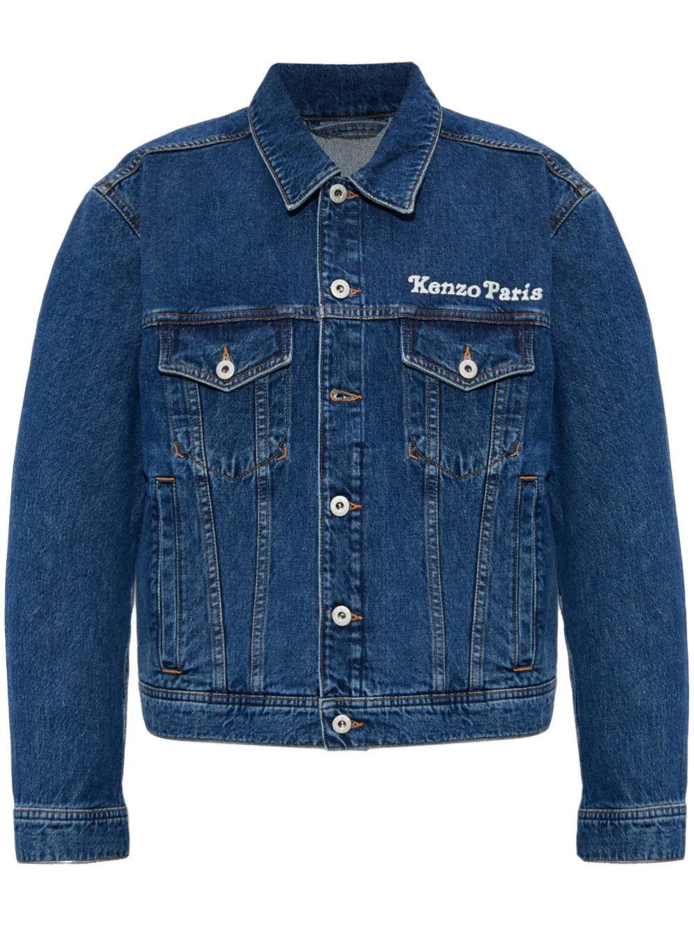 Logo-Embroidered Denim Jacket