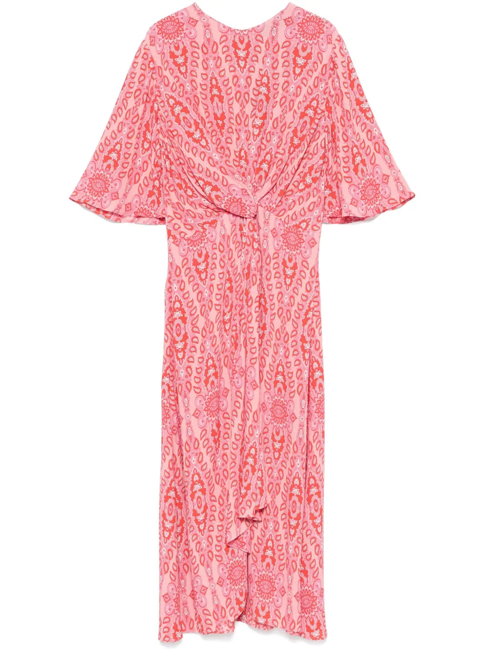 Printed Flared Midi Dress