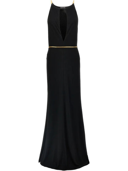 Herringbone-Chain Gown