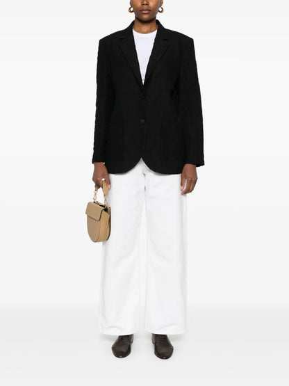 Crinkled-Finish Blazer