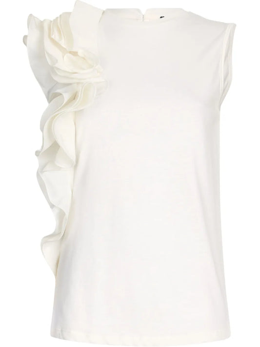 Flounced-Detail Blouse