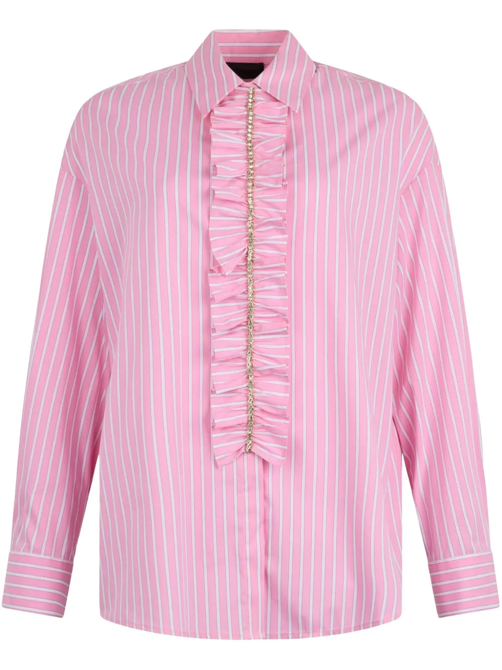 Ruched Striped Shirt