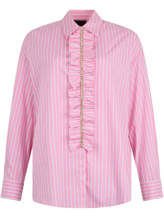 Ruched Striped Shirt