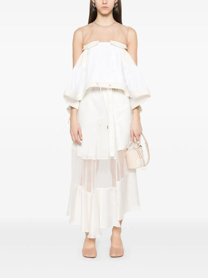 Asymmetric Midi Skirt