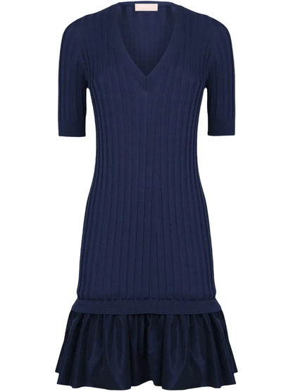 Ribbed-Knit Mini Dress
