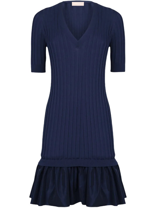Ribbed-Knit Mini Dress