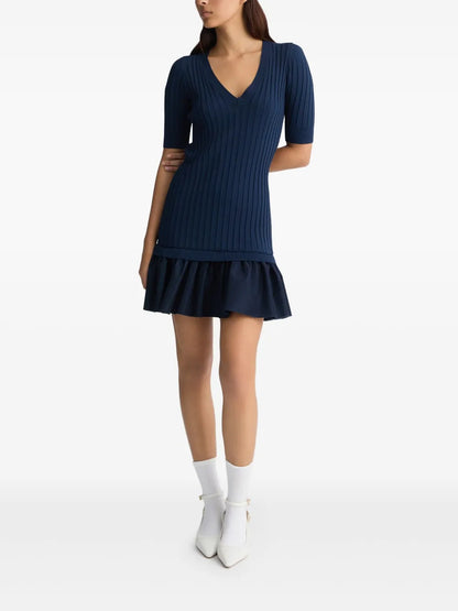 Ribbed-Knit Mini Dress