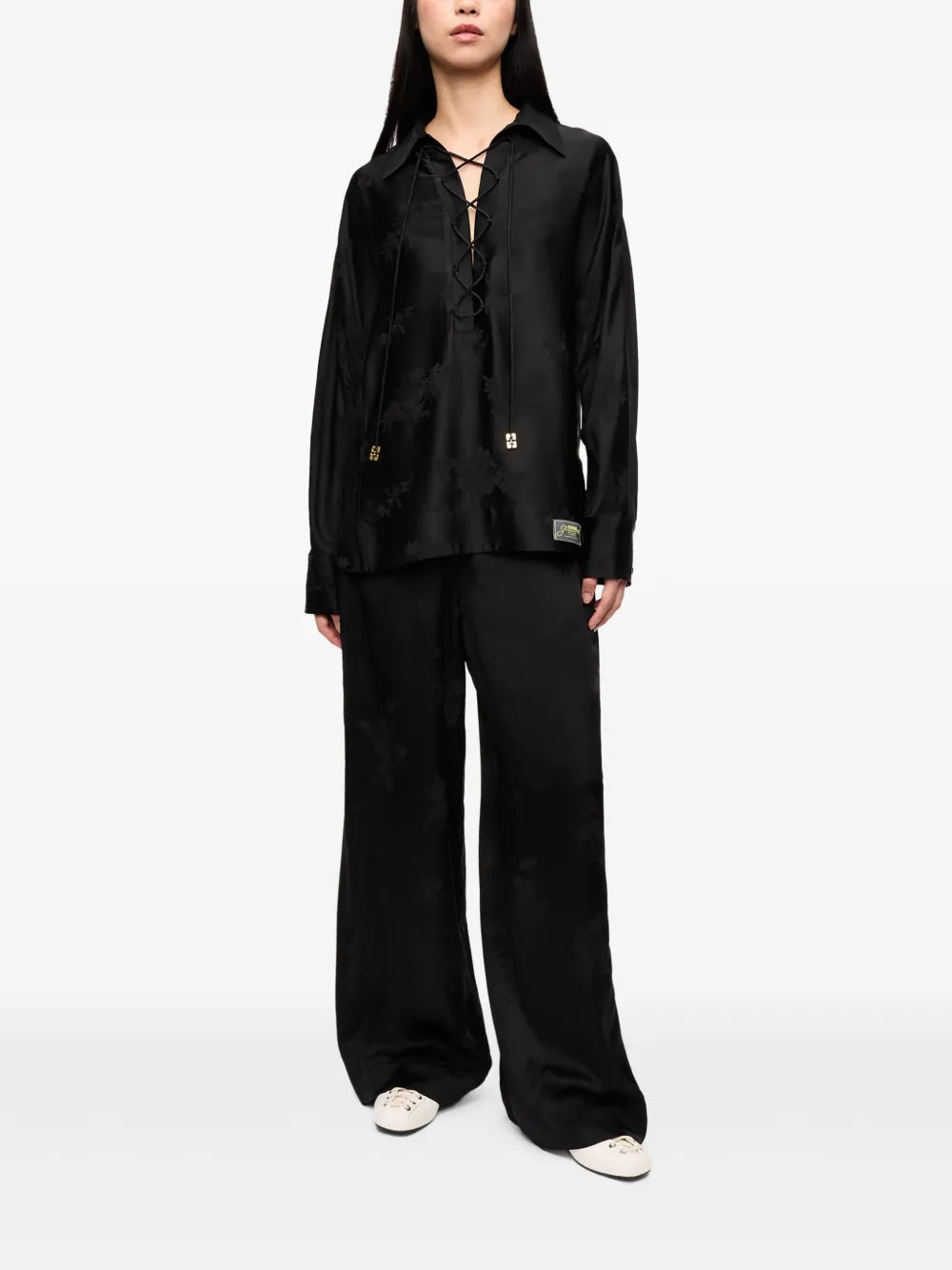 Floral-Jacquard Shirt