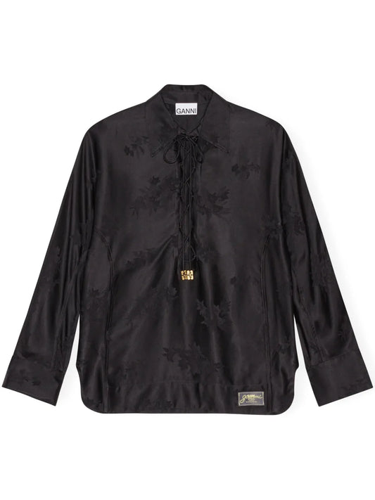 Floral-Jacquard Shirt