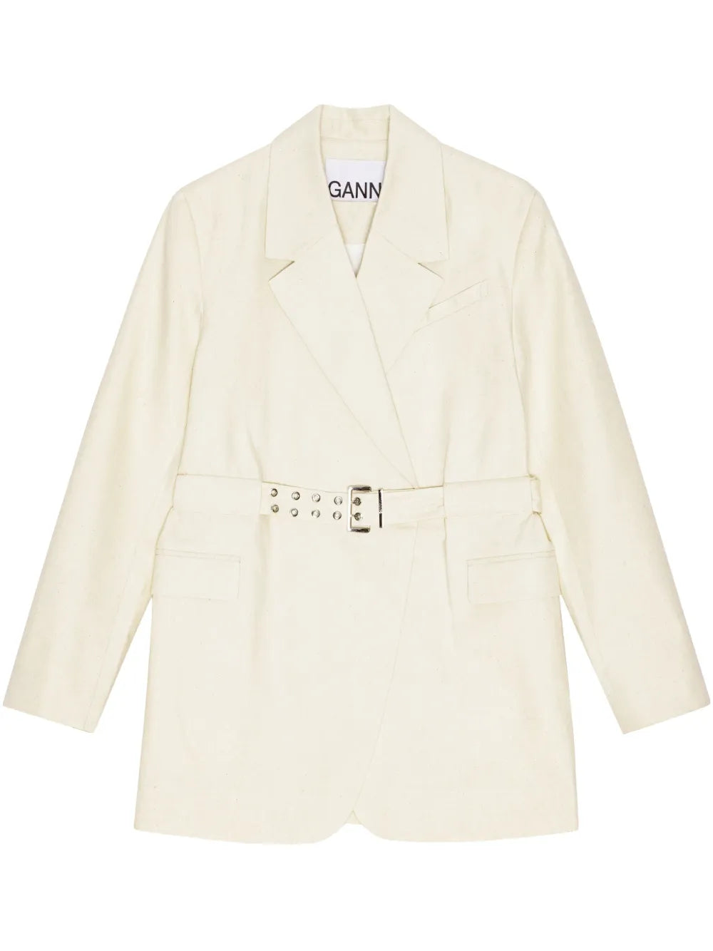 Belted Melange Blazer