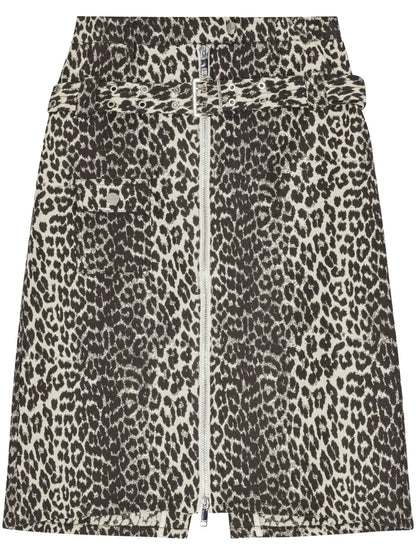Leopard-Print Skirt