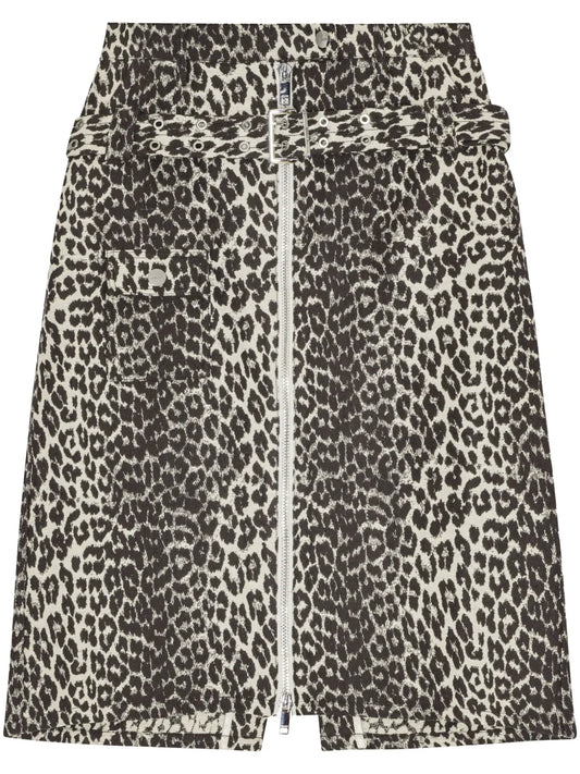 Leopard-Print Skirt