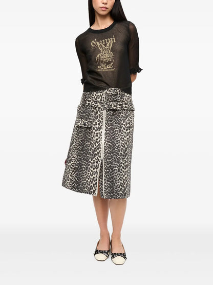 Leopard-Print Skirt