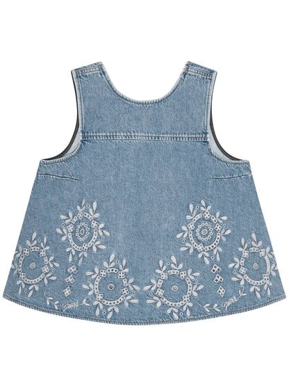 Open-Back Denim Top