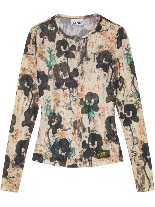 Floral-Print Top