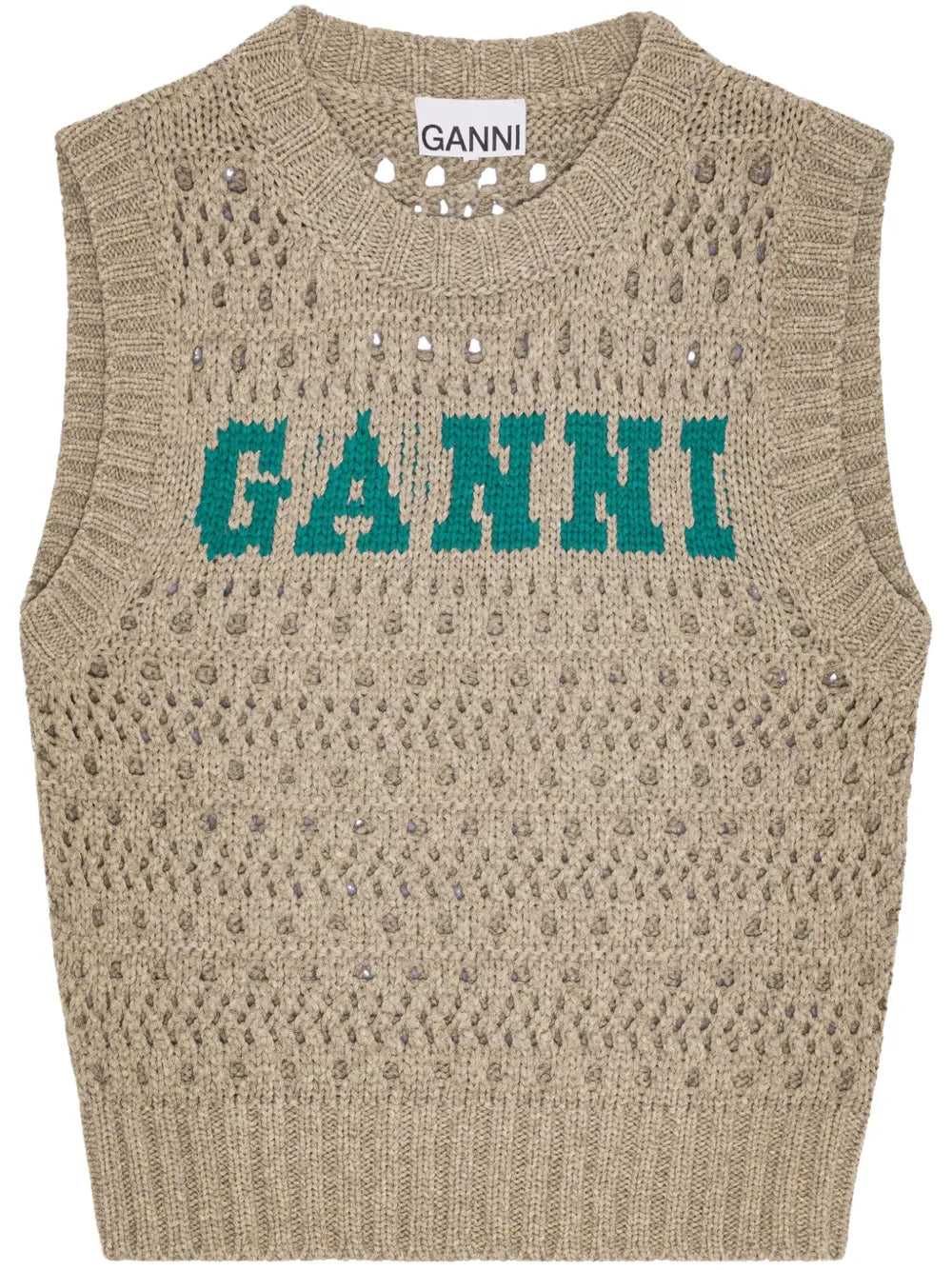 Intarsia-Knit Logo Top