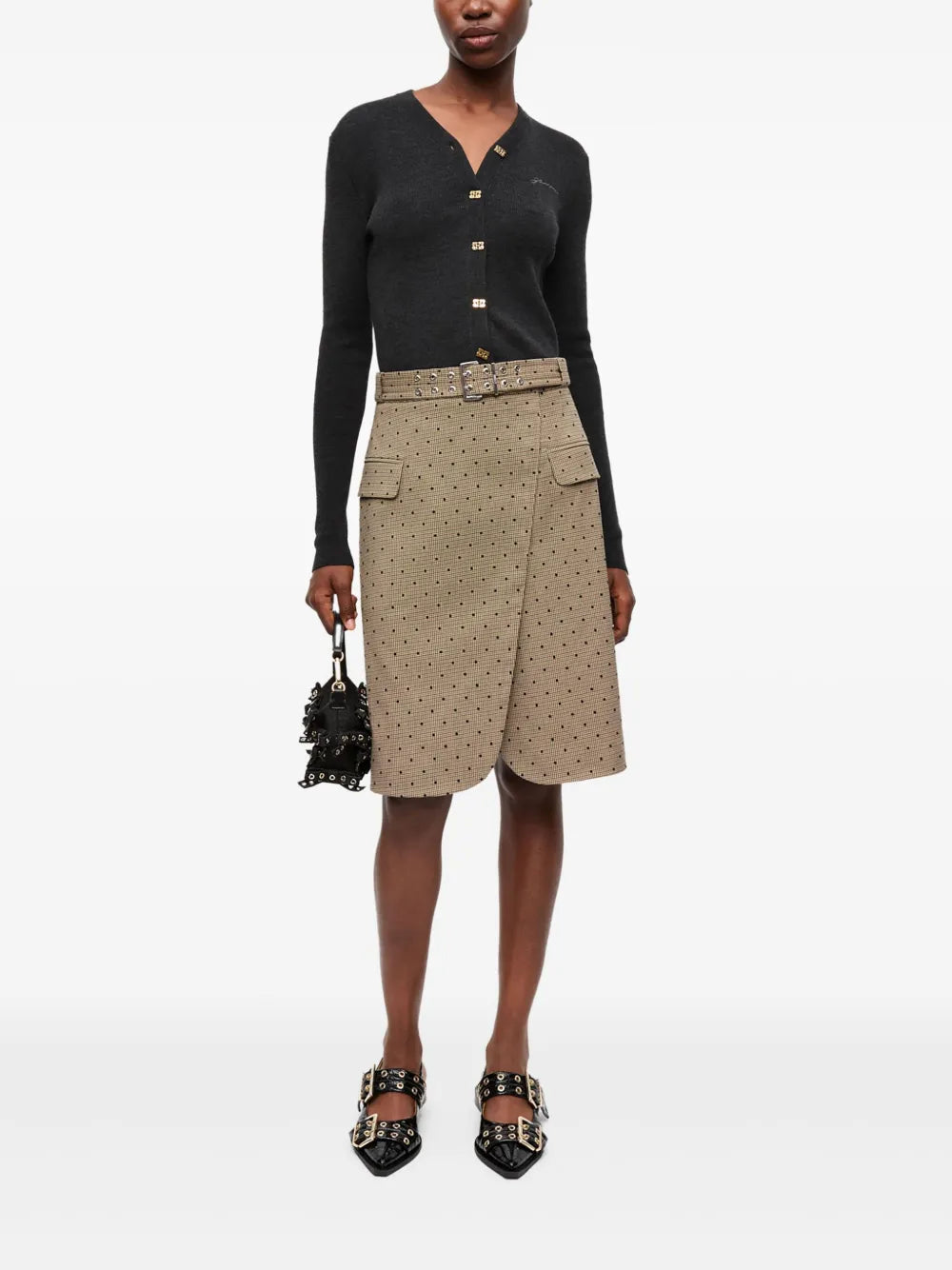 Polka Dot-Print Skirt