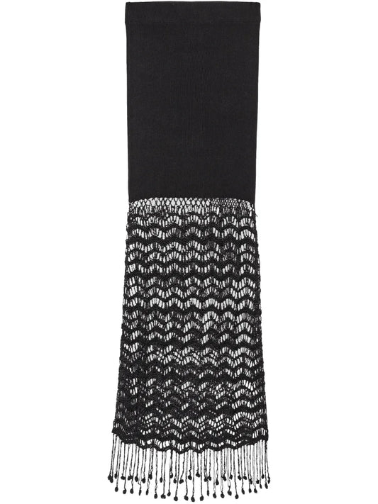 Macramé-Detailing Maxi Skirt