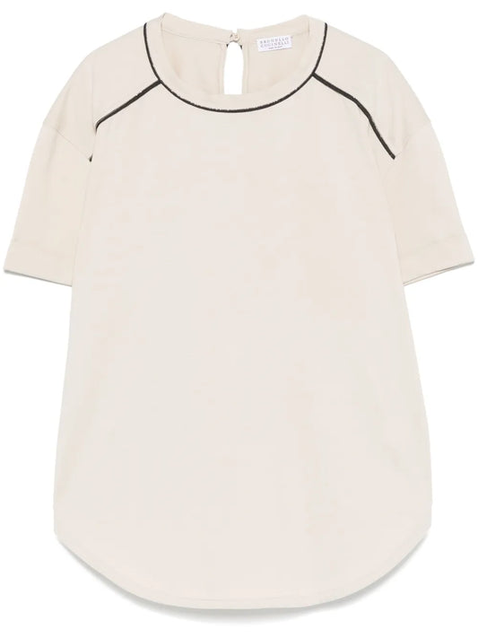 Monili-Detail T-Shirt