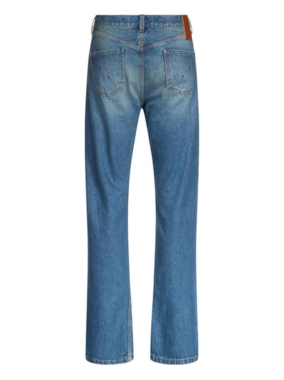Eyelet-Embellished Jeans