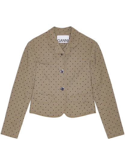 Polka Dot-Print Blazer