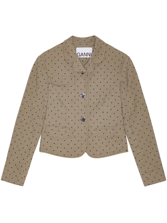 Polka Dot-Print Blazer