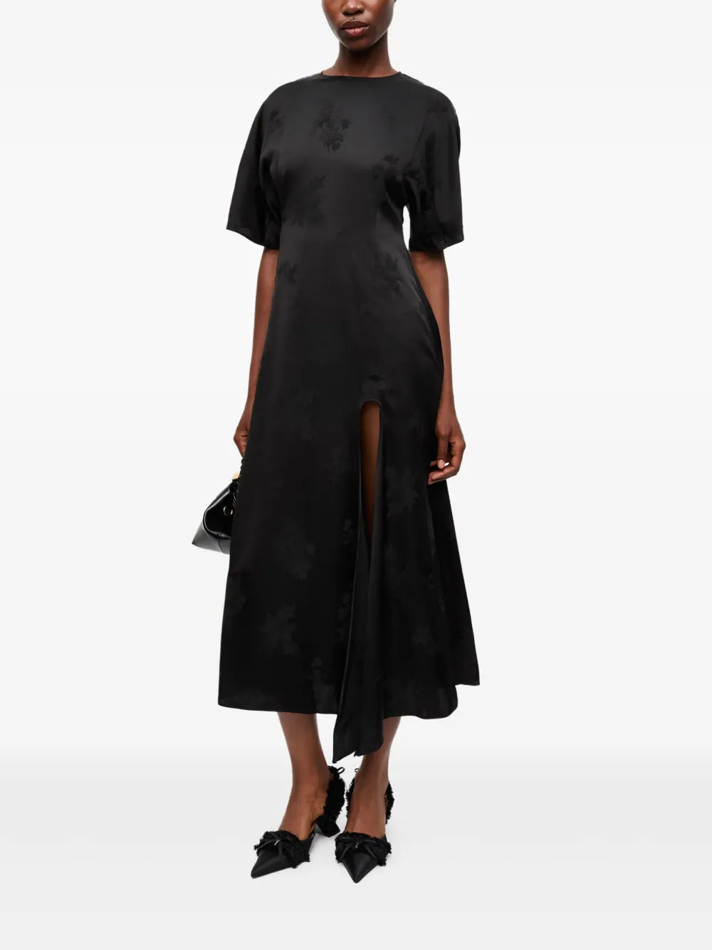 Floral-Jacquard Dress