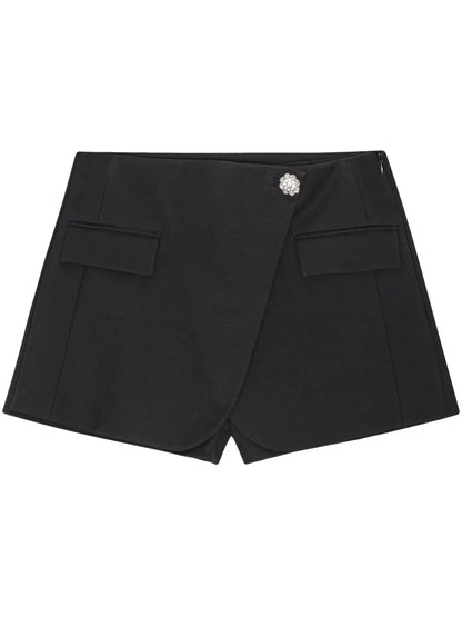 Draped-Panel Shorts