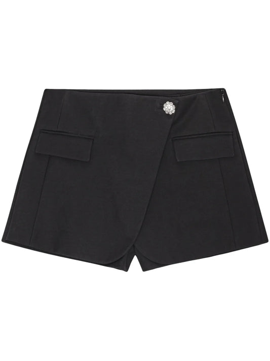 Draped-Panel Shorts
