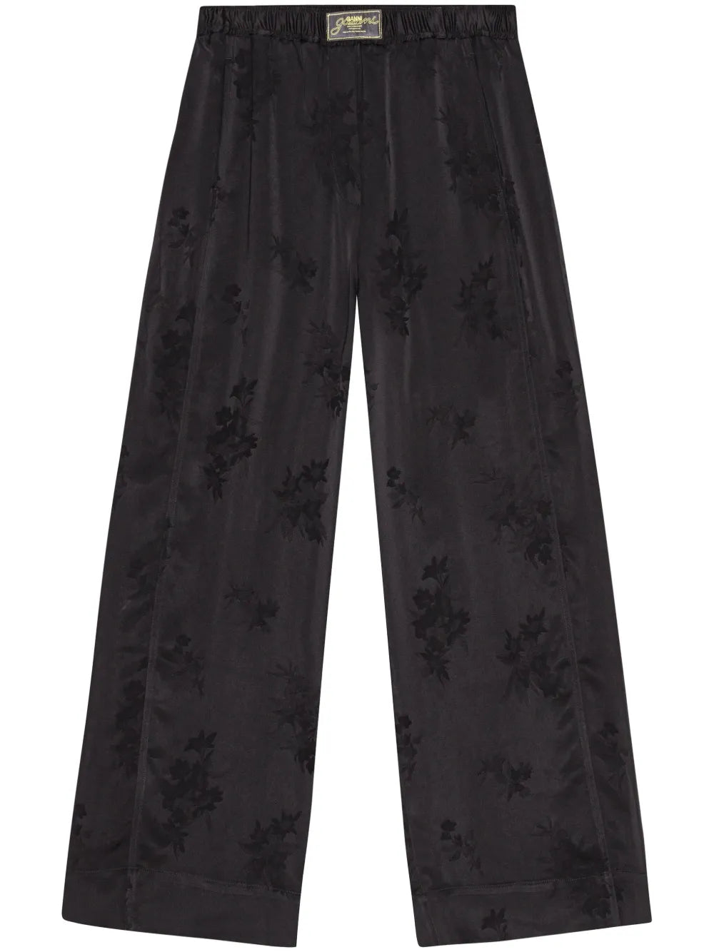 Floral-Jacquard Trousers