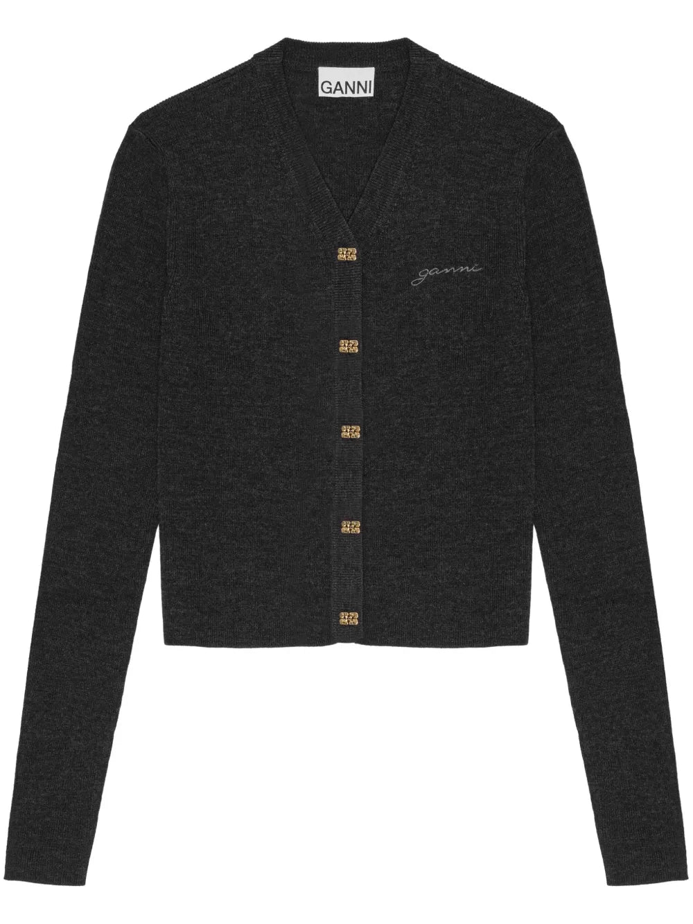 Logo-Embroidered Cardigan