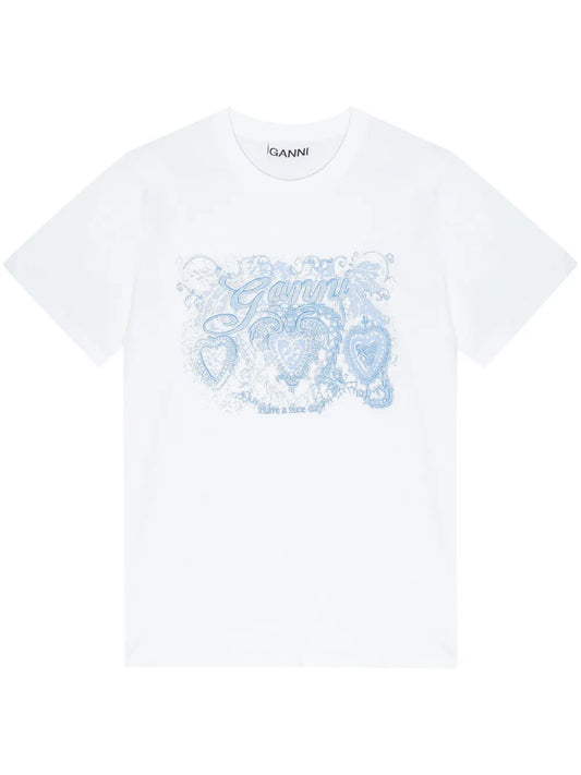 Motif-Embroidered T-Shirt