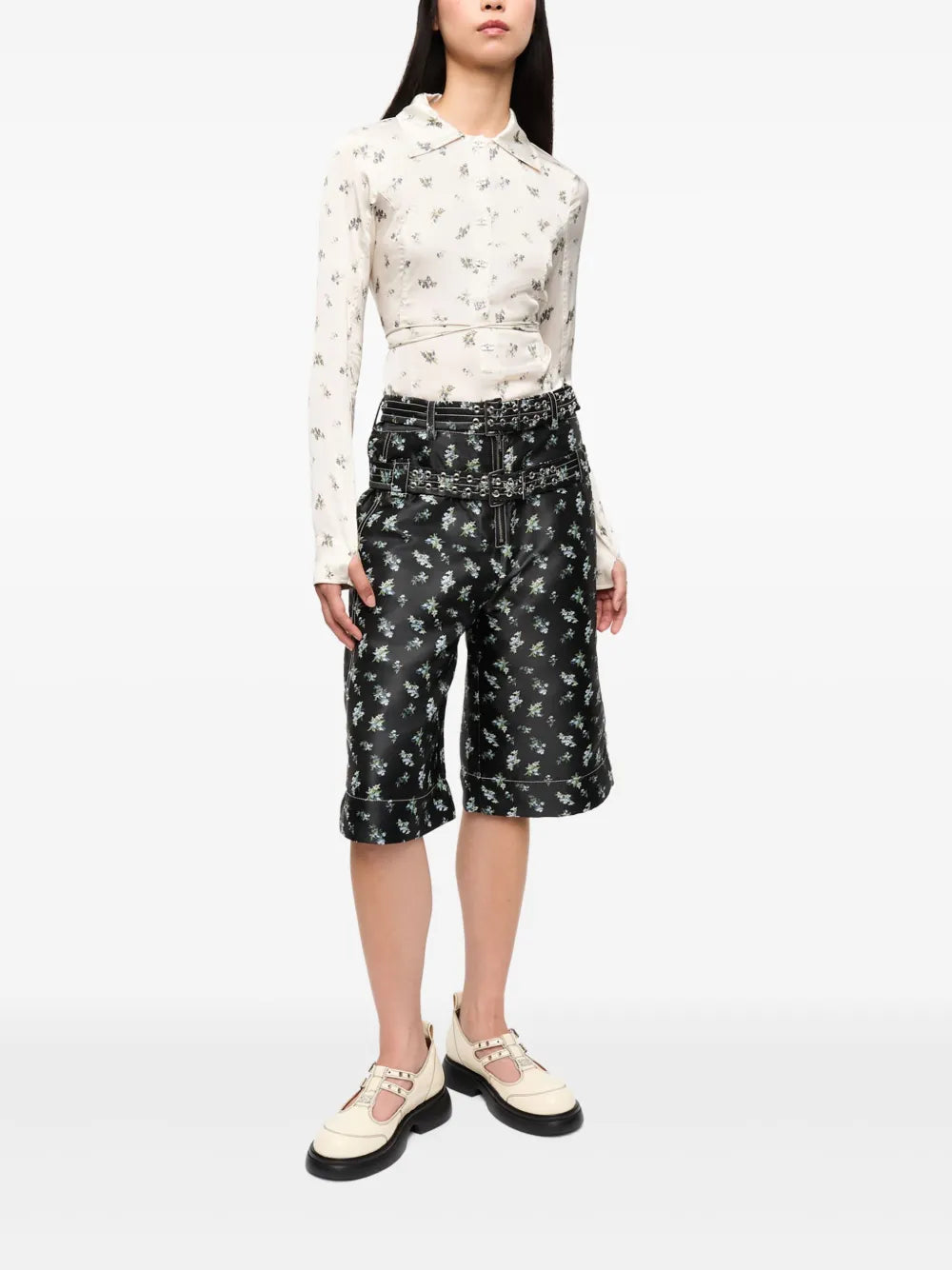 Floral-Print Bodysuit