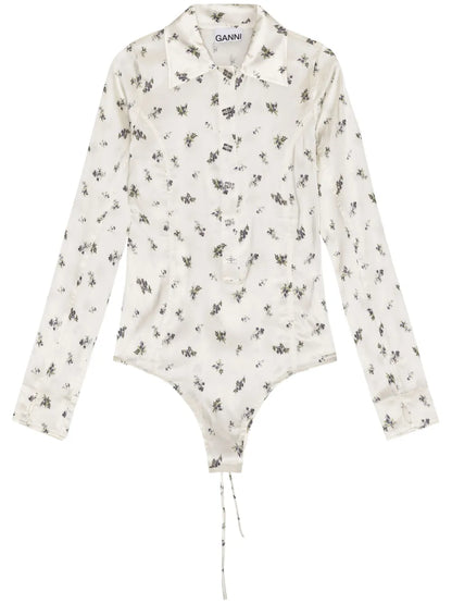 Floral-Print Bodysuit