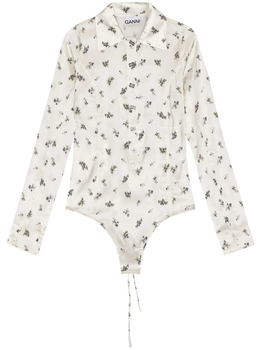 Floral-Print Bodysuit