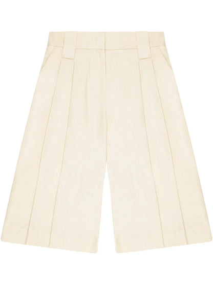 Pleat-Detail Shorts