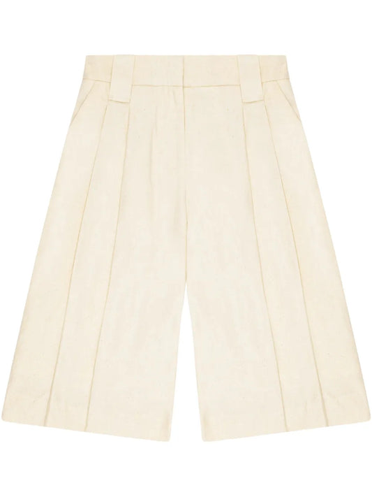 Pleat-Detail Shorts