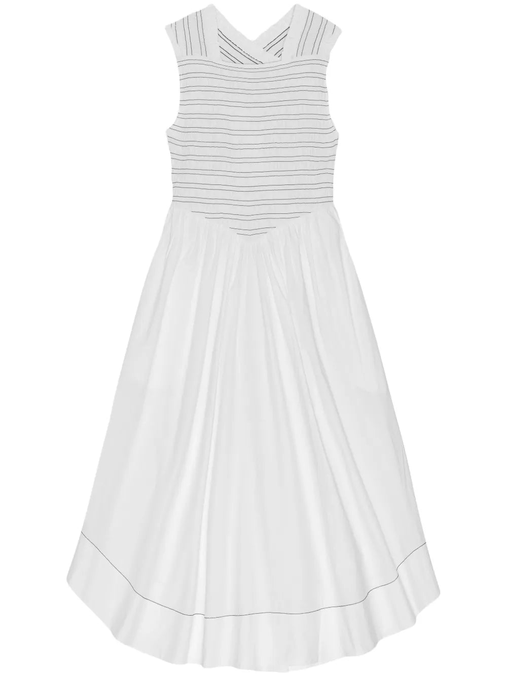 Square-Neck Midi Dress