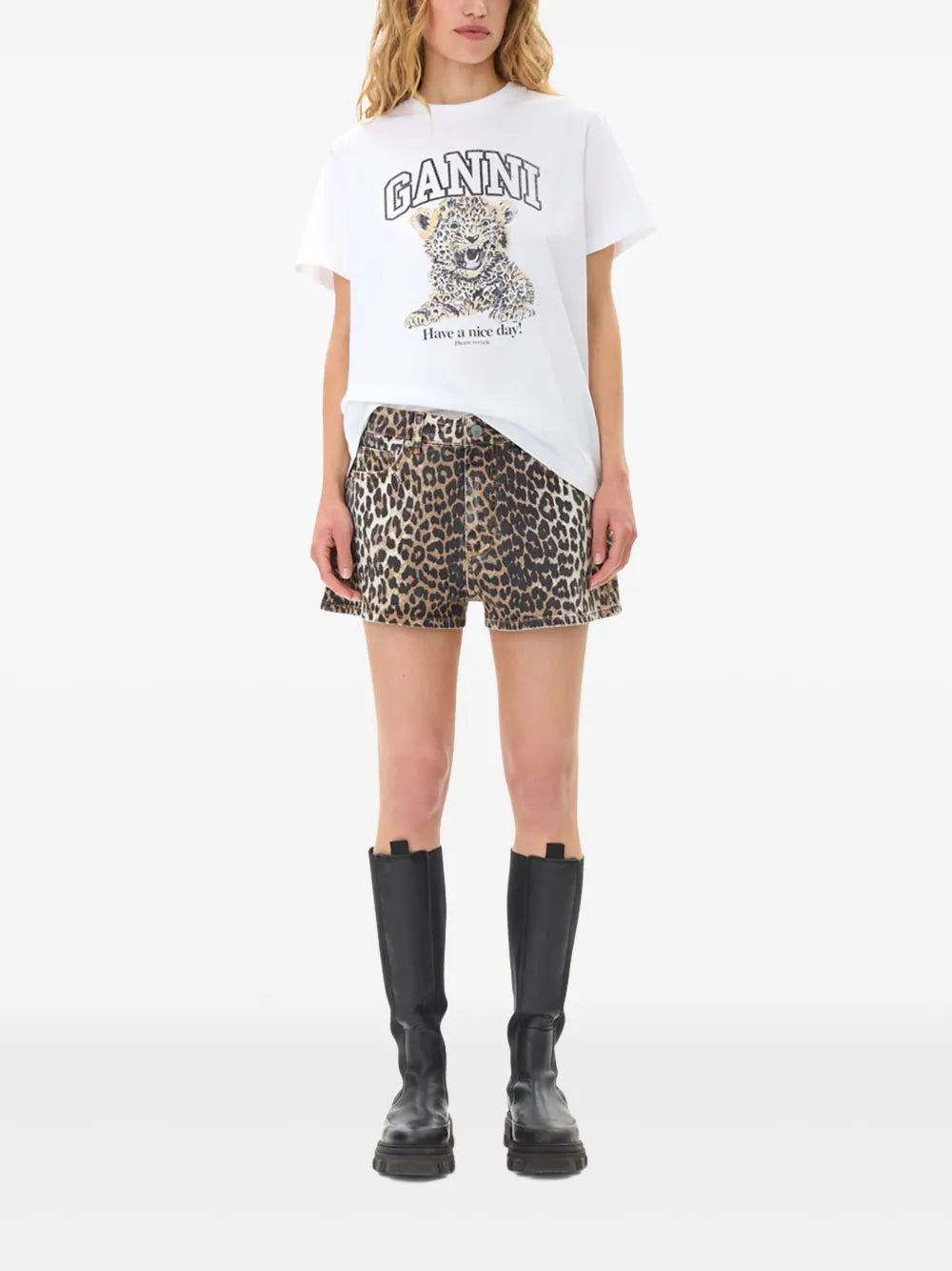 Leopard-Print Shorts